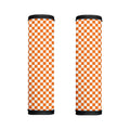Orange And White Checkered Pattern Print Handle Covers