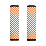 Orange And White Checkered Pattern Print Handle Covers