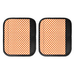 Orange And White Checkered Pattern Print Handle Covers