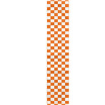 Orange And White Checkered Pattern Print Table Runner