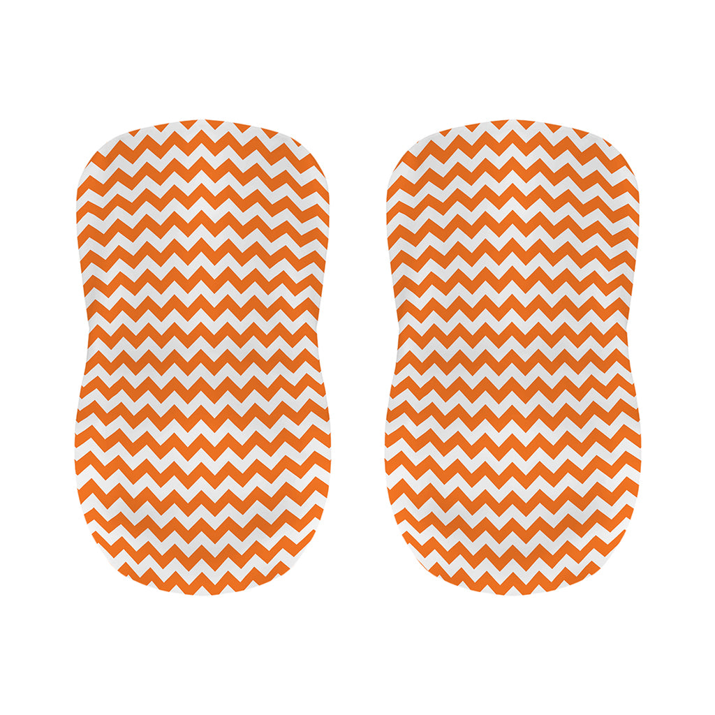 Orange And White Chevron Pattern Print Bar Stool Covers