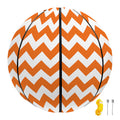 Orange And White Chevron Pattern Print Basketball