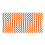 Orange And White Chevron Pattern Print Beach Towel