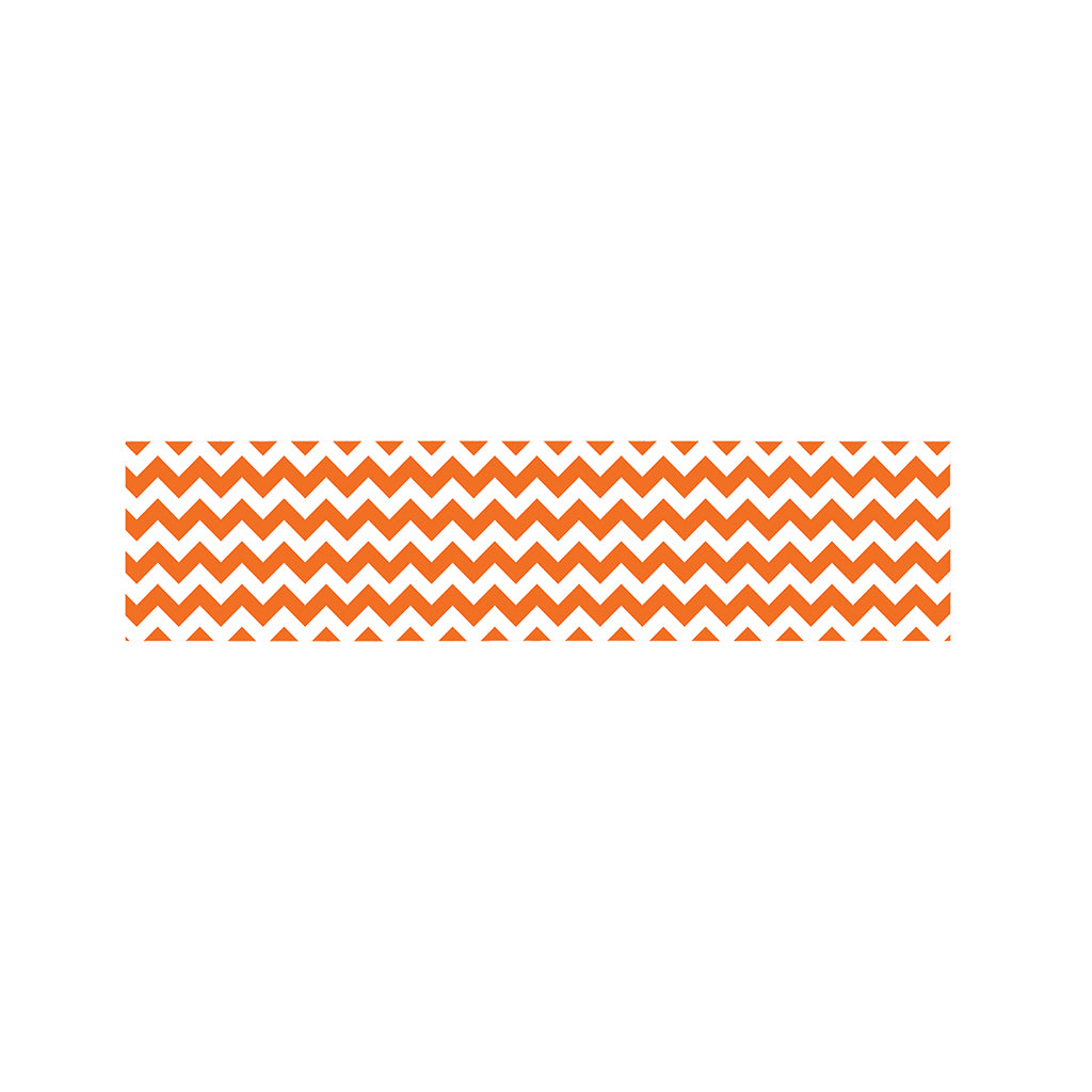 Orange And White Chevron Pattern Print Bed Runner