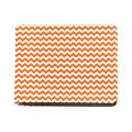 Orange And White Chevron Pattern Print Bifold Wallet
