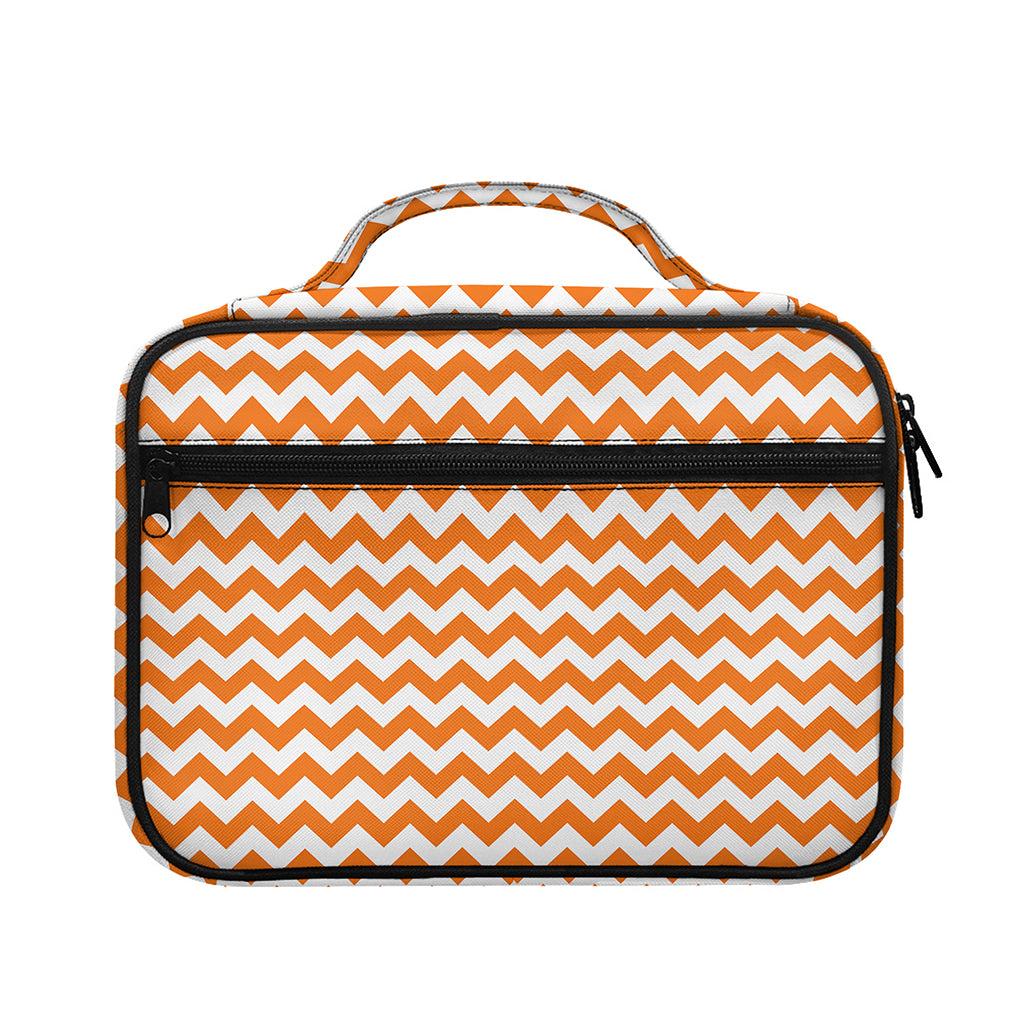 Orange And White Chevron Pattern Print Briefcase Bible Bag