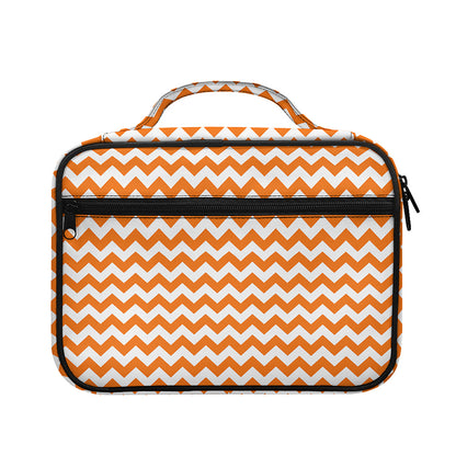 Orange And White Chevron Pattern Print Briefcase Bible Bag