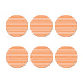 Orange And White Chevron Pattern Print Coaster Set