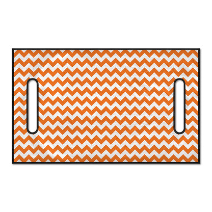 Orange And White Chevron Pattern Print Golf Cart Seat Cover