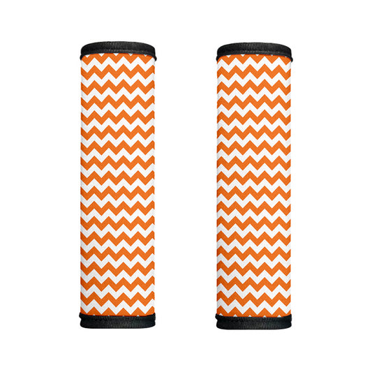 Orange And White Chevron Pattern Print Handle Covers