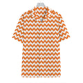 Orange And White Chevron Pattern Print Hawaiian Shirt