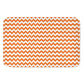 Orange And White Chevron Pattern Print Indoor Door Mat