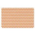 Orange And White Chevron Pattern Print Polyester Doormat