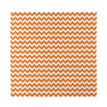 Orange And White Chevron Pattern Print Silk Bandana