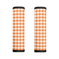 Orange And White Gingham Pattern Print Handle Covers