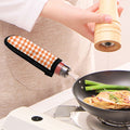 Orange And White Gingham Pattern Print Skillet Handle Cover