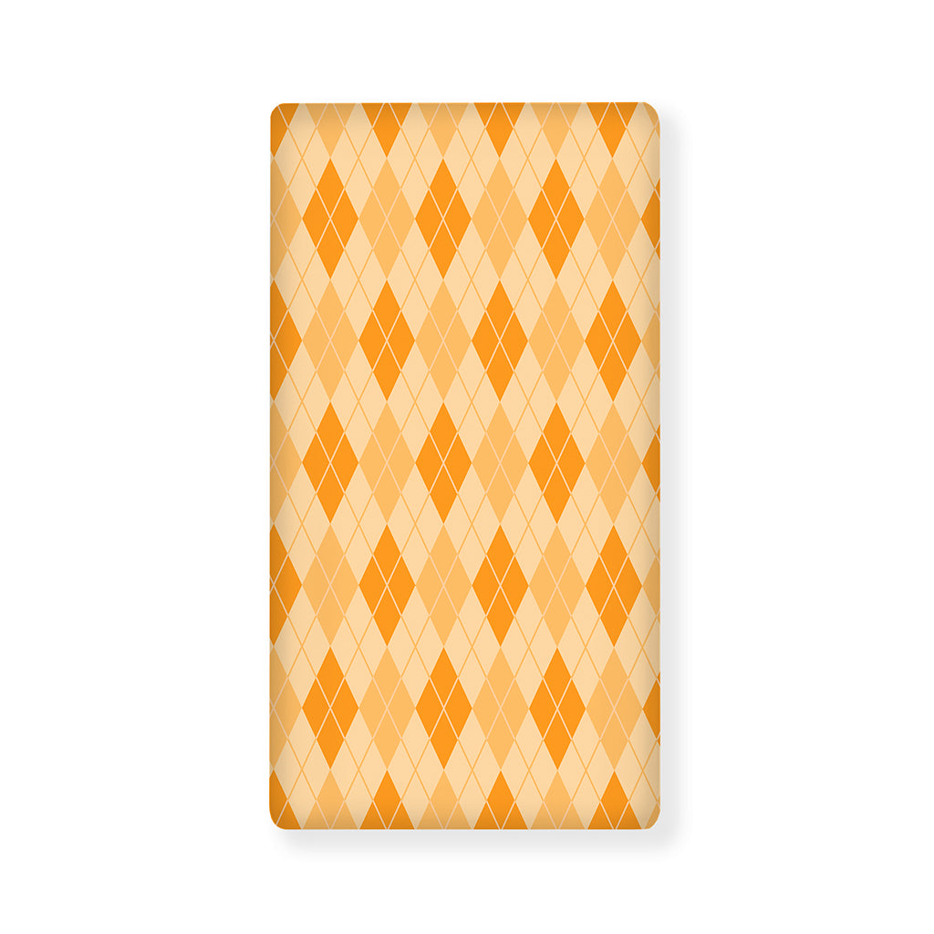 Orange Argyle Pattern Print Baby Crib Sheet