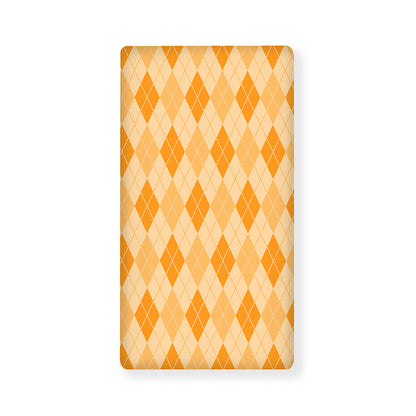 Orange Argyle Pattern Print Baby Crib Sheet