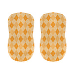 Orange Argyle Pattern Print Bar Stool Covers