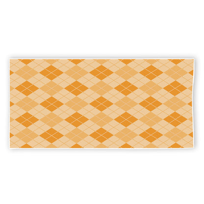 Orange Argyle Pattern Print Beach Towel
