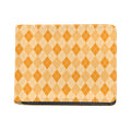 Orange Argyle Pattern Print Bifold Wallet