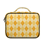 Orange Argyle Pattern Print Briefcase Bible Bag