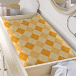 Orange Argyle Pattern Print Changing Pad Cover