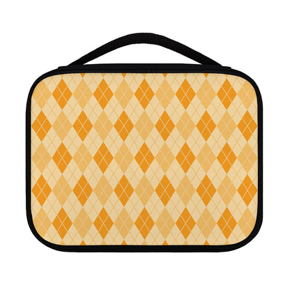 Orange Argyle Pattern Print Classic Bible Case