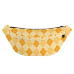 Orange Argyle Pattern Print Fanny Pack