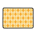 Orange Argyle Pattern Print Kitchen Mat