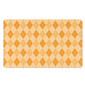 Orange Argyle Pattern Print Polyester Doormat