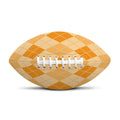 Orange Argyle Pattern Print Rugby Ball