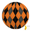 Orange Black And Grey Argyle Print Basketball
