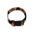 Orange Black And Grey Argyle Print Dog Collar