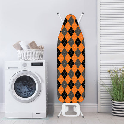 Orange Black And Grey Argyle Print Ironing Board Cover