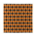 Orange Black And Grey Argyle Print Silk Bandana