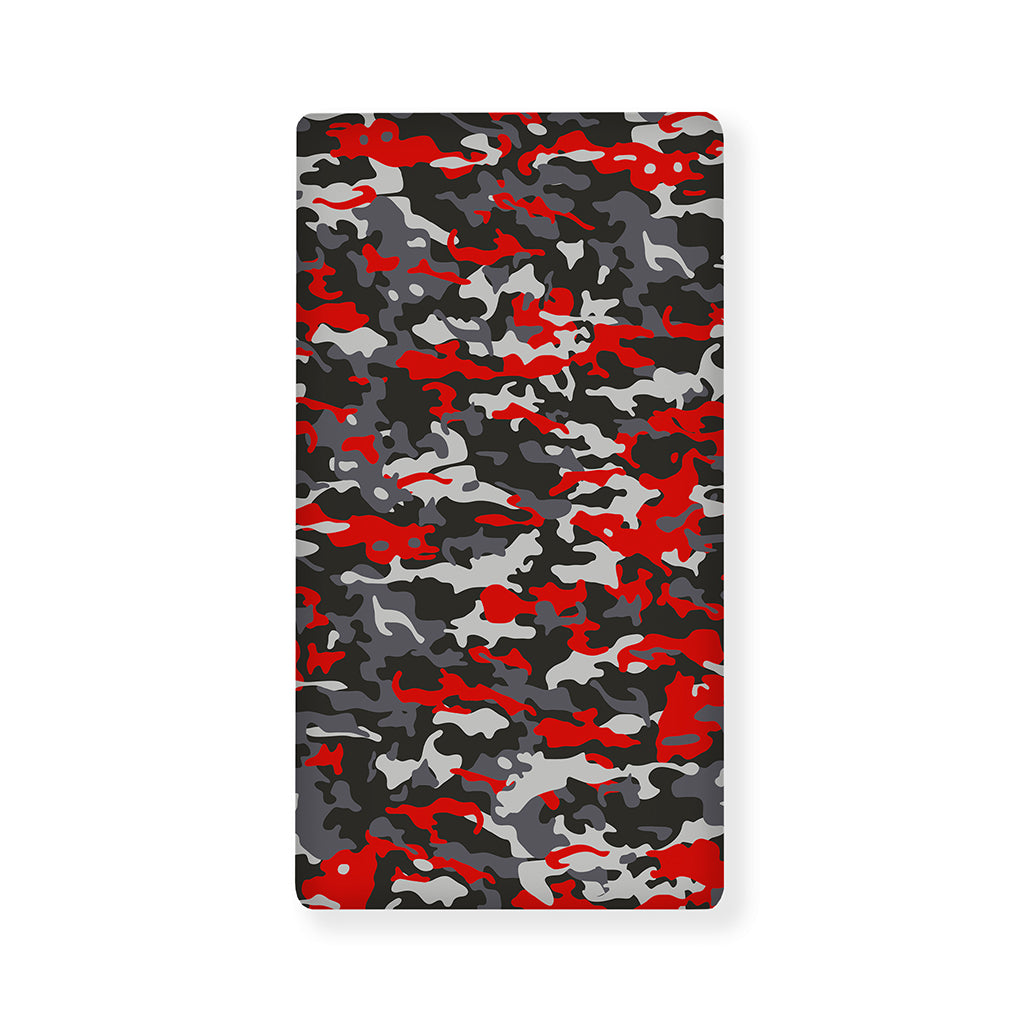 Orange Black And Grey Camouflage Print Baby Crib Sheet