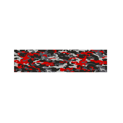 Orange Black And Grey Camouflage Print Bed Runner