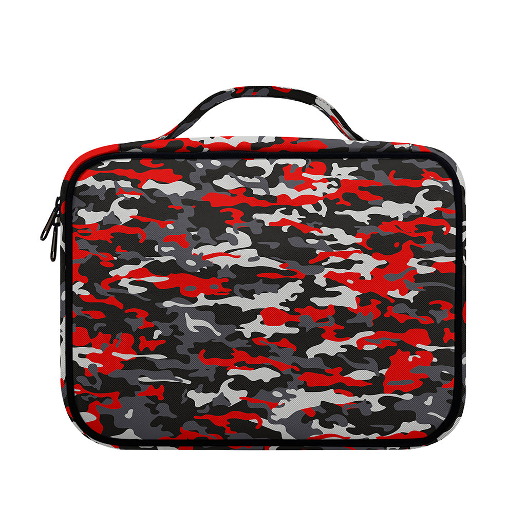 Orange Black And Grey Camouflage Print Briefcase Bible Bag