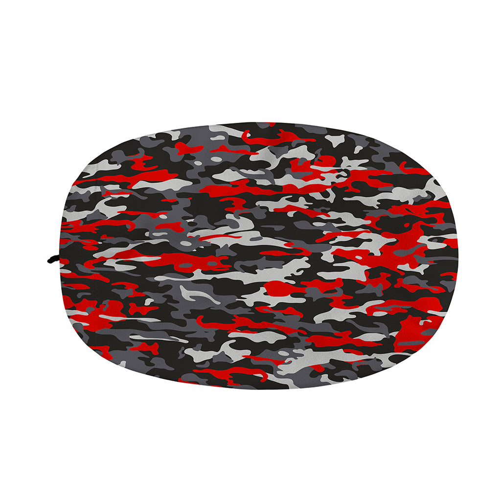 Orange Black And Grey Camouflage Print Car Side Mirror Covers