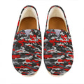 Orange Black And Grey Camouflage Print Casual Shoes
