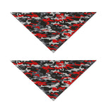 Orange Black And Grey Camouflage Print Dog Bandana