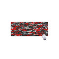 Orange Black And Grey Camouflage Print Extended Mouse Pad