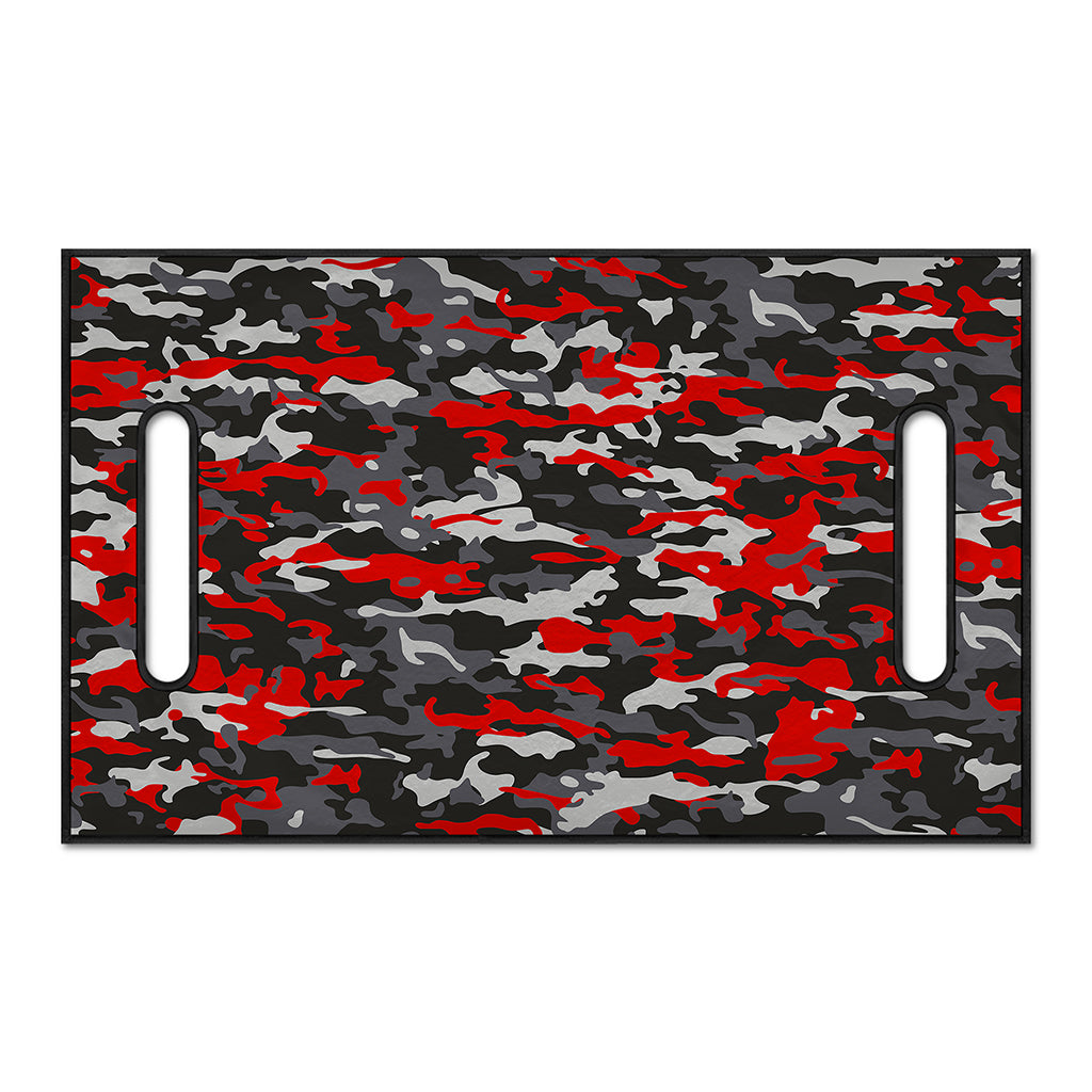 Orange Black And Grey Camouflage Print Golf Cart Seat Cover