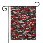 Orange Black And Grey Camouflage Print House Flag