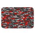 Orange Black And Grey Camouflage Print Indoor Door Mat