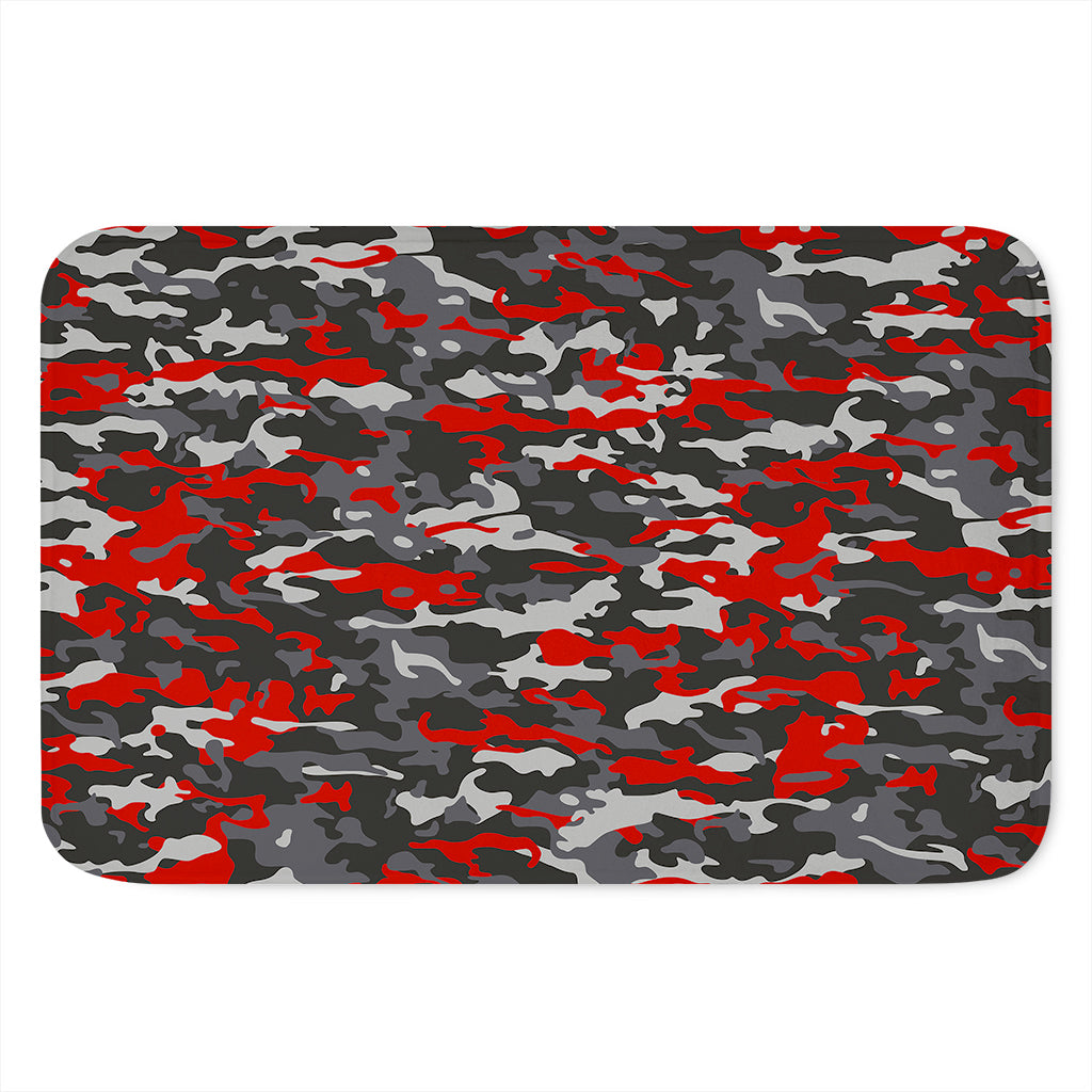 Orange Black And Grey Camouflage Print Indoor Door Mat