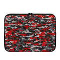Orange Black And Grey Camouflage Print Laptop Sleeve