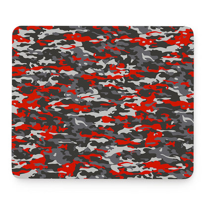 Orange Black And Grey Camouflage Print Mouse Pad