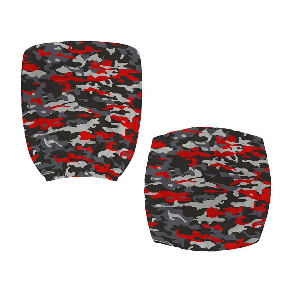 Orange Black And Grey Camouflage Print Office Chair Cover